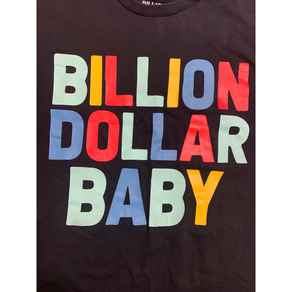 Billion Dollar Baby Mens Graphic T-Shirt Black Multi Color Logo XXXL 3XL